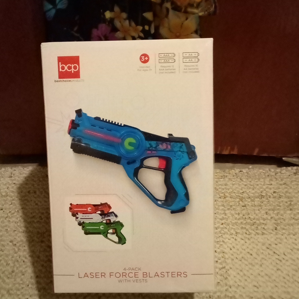 4 pack laser force blasters with vest